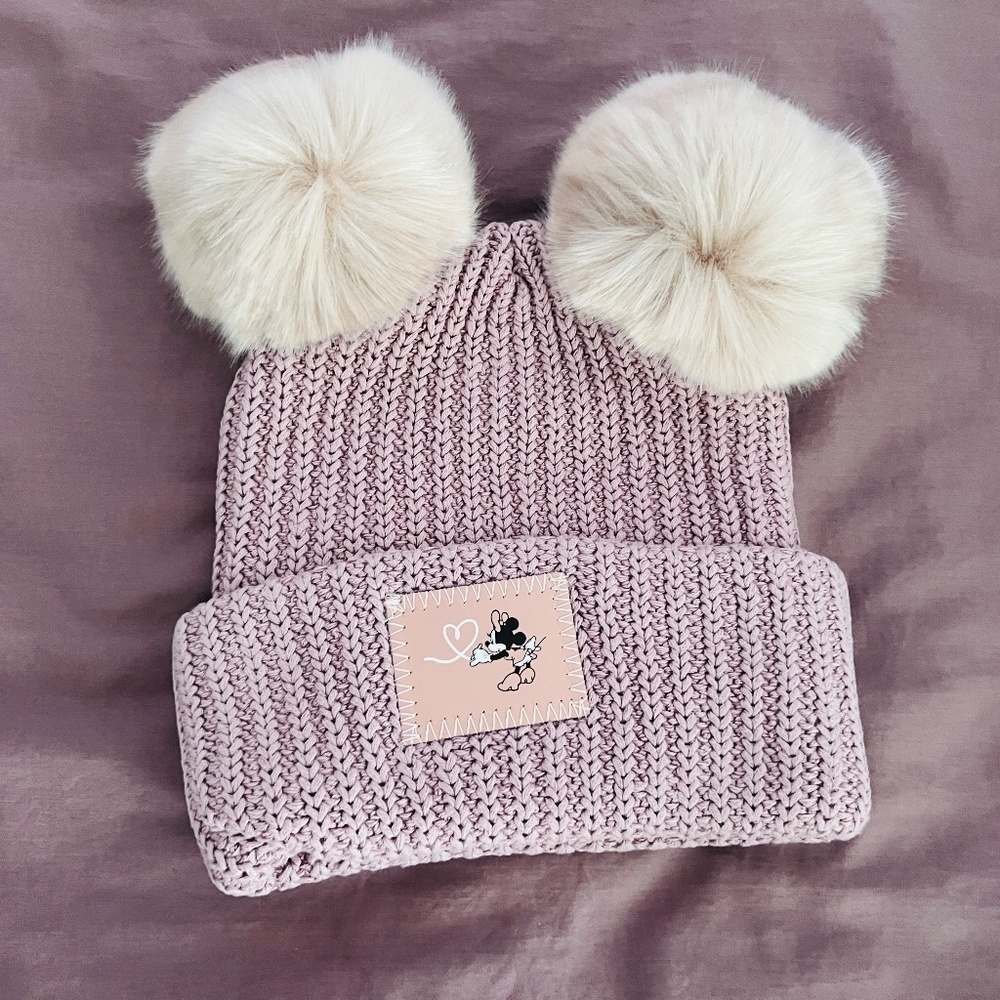 Disney x Love Your Melon - Minnie Mouse Beanie with Double Poms, Brand New!